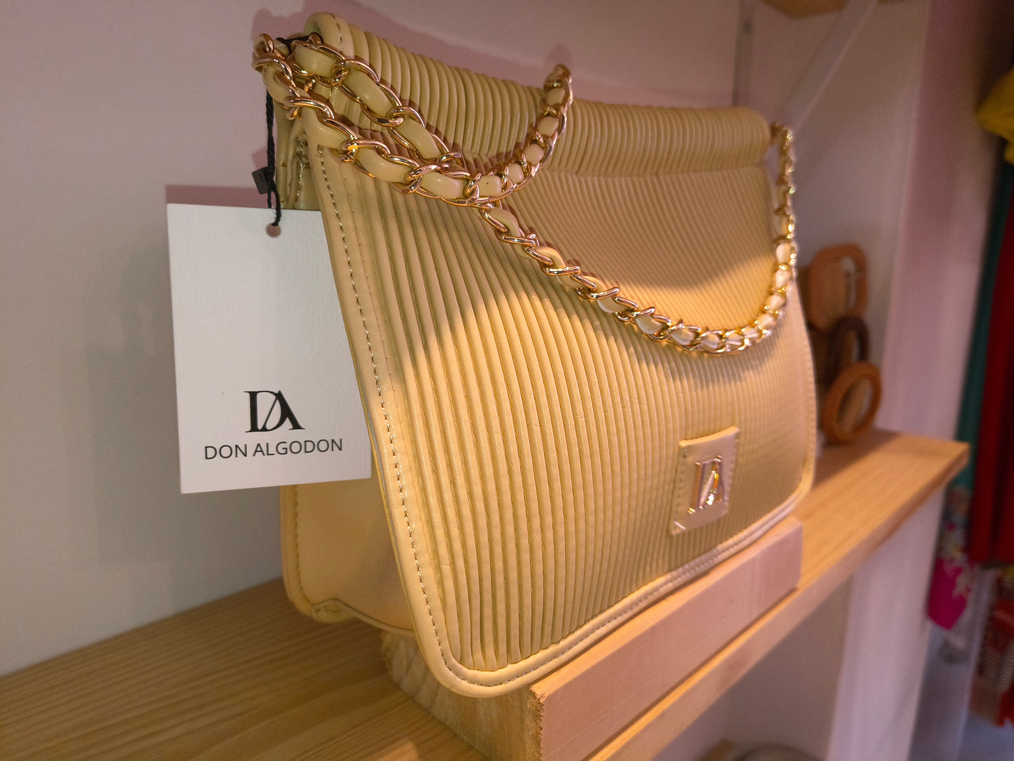 Bolso Don Algodón amarillo · Elegancia para cualquier evento