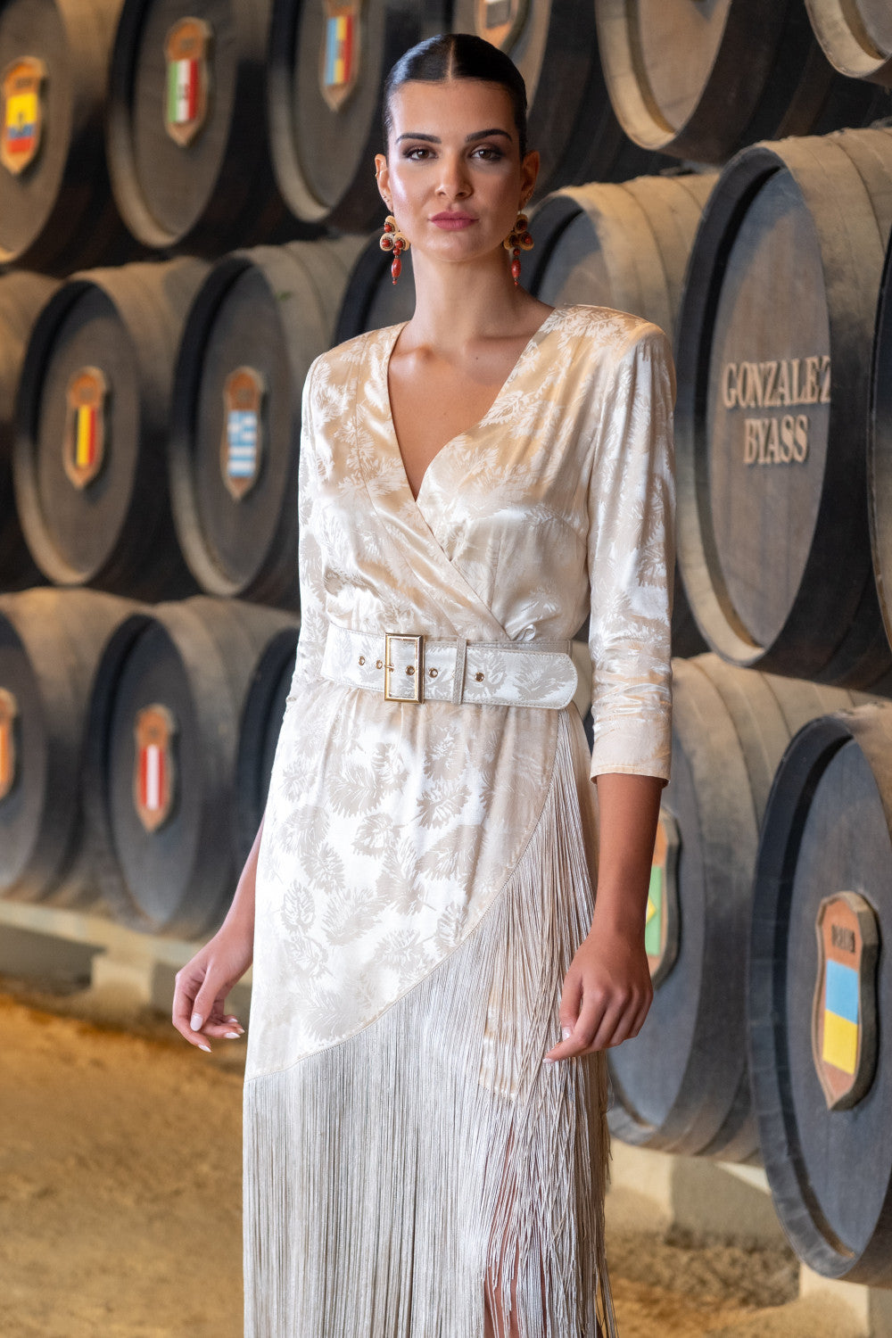 Vestido Fiesta Catavino Beige Káhyra