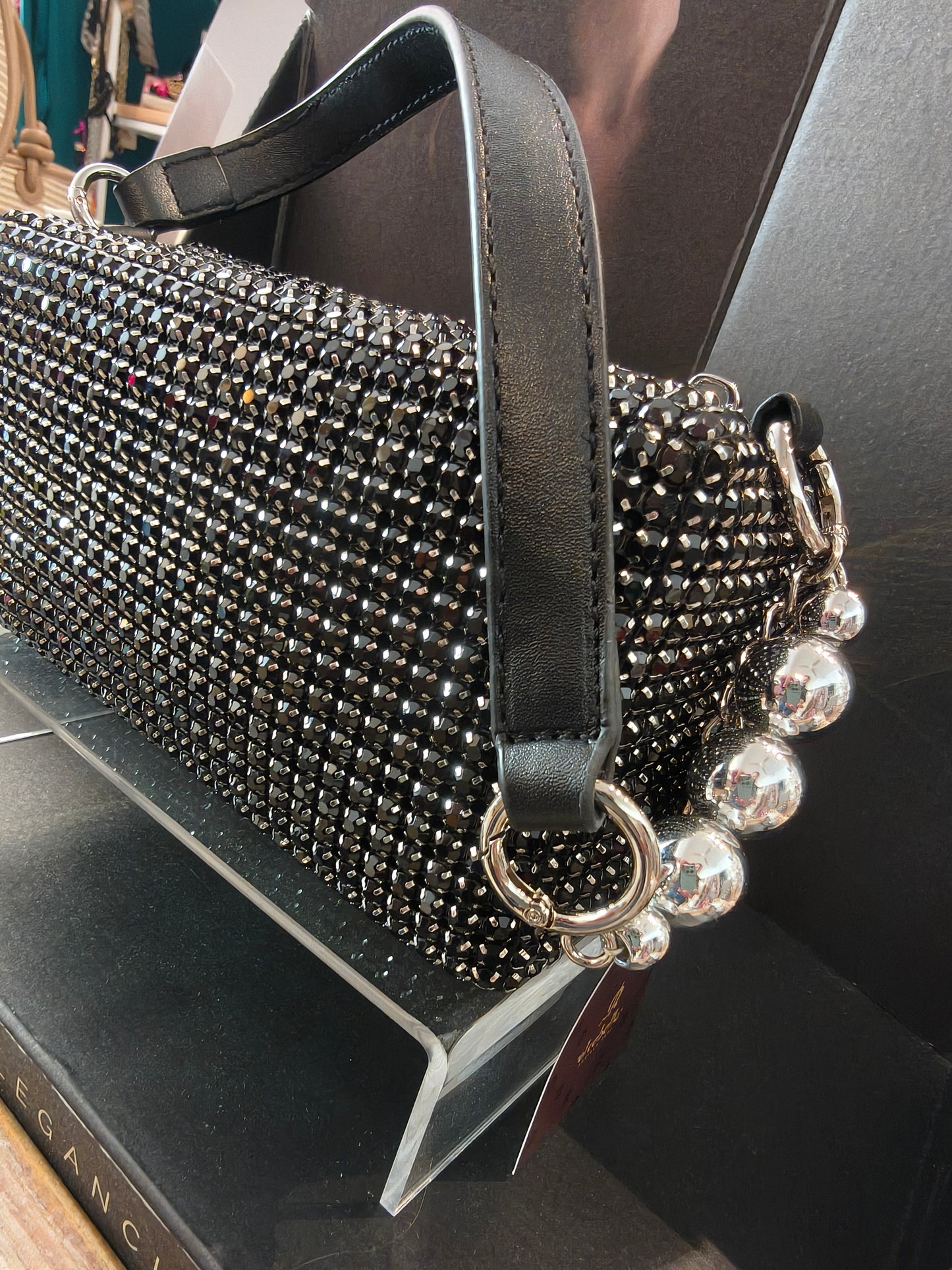Bolso fiesta strass oro, plata o negro