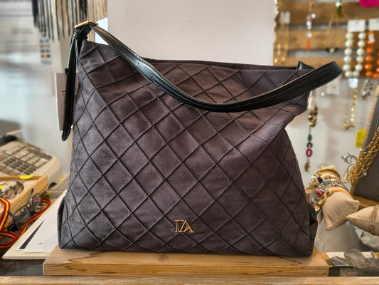 Z.OUTLET.               Bolso al Hombro Don Algodón Negro Antracita. Muy espacioso