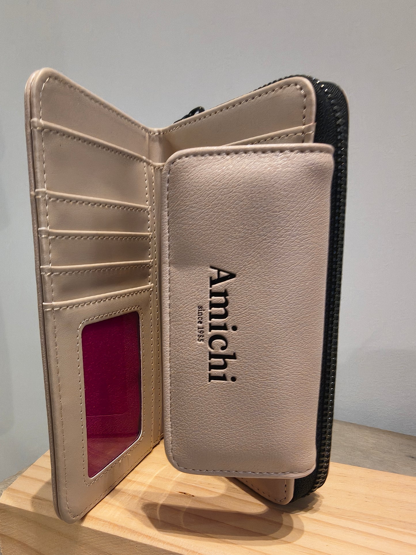 Cartera Amichi    Marrón Chocolate, Beige o Marfil