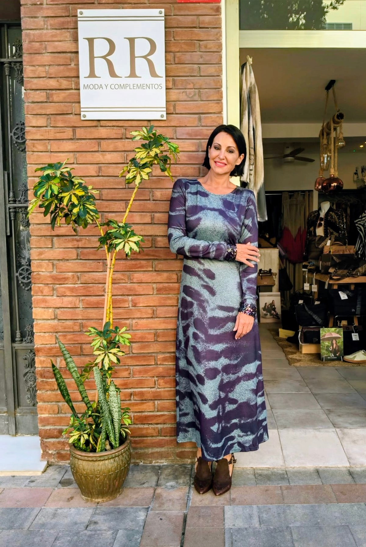 Vestido largo de punto Persia con manga larga | Malalá