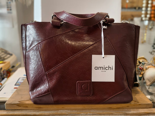 Z.OUTLET.               Bolso Amichi con Asas y Bandolera · Negro o Burdeos