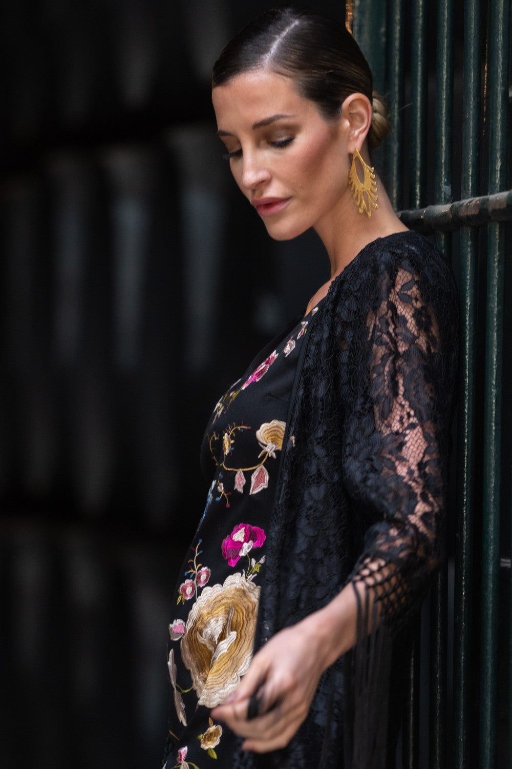 Chaqueta de Encaje con Flecos · Roja, Negra o Beige/Dorada