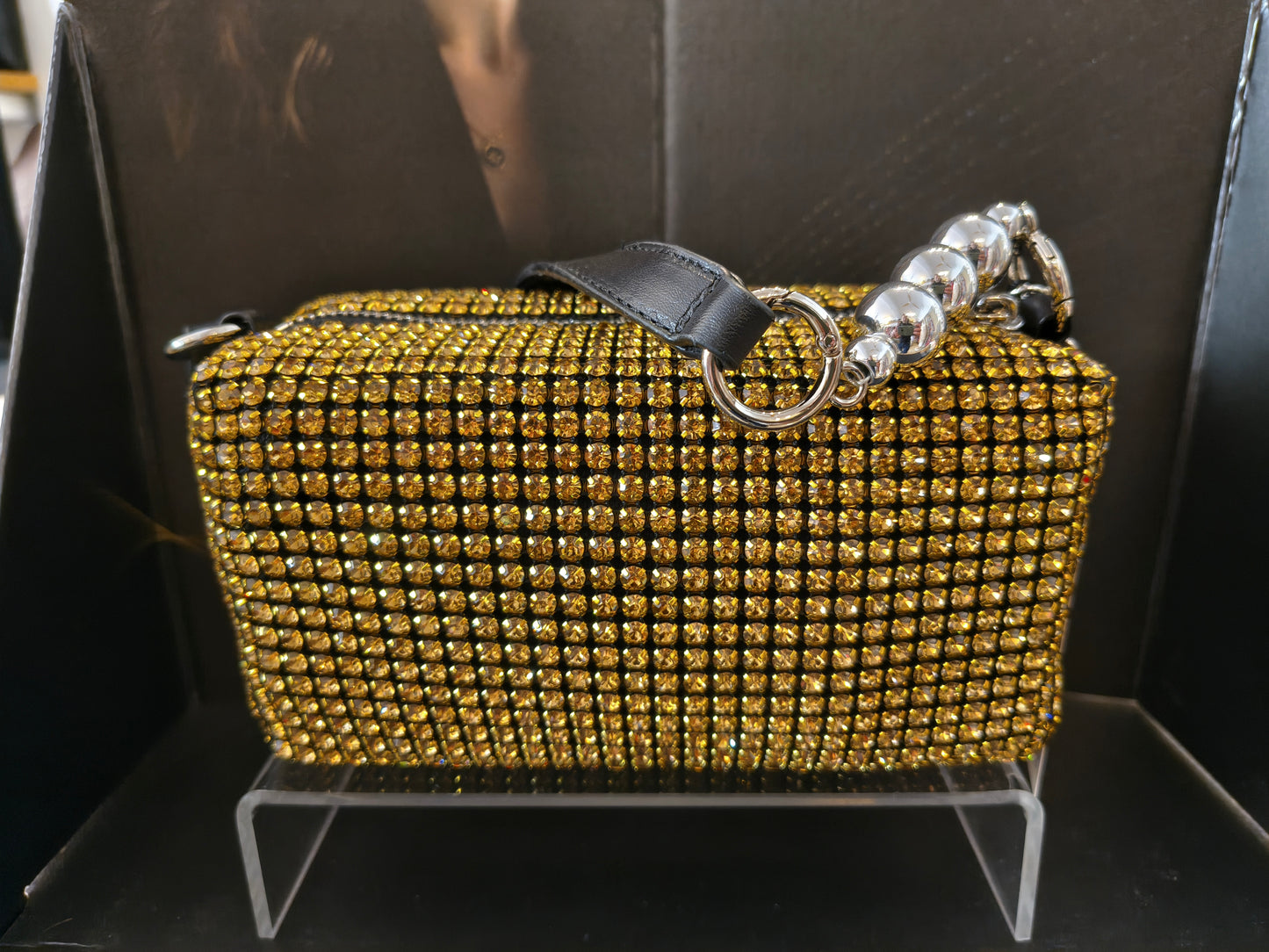 Bolso fiesta strass oro, plata o negro
