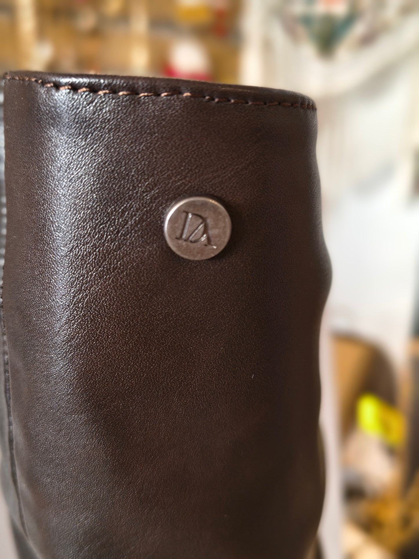 Z.OUTLET.              Botas Altas Don Algodón Marrón Chocolate · Tacón Ancho 7 cm